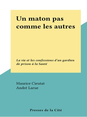 cover image of Un maton pas comme les autres